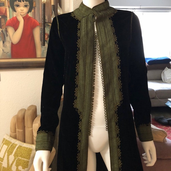 maison du kaftan Jackets & Blazers - Black velvet Moroccan jacket Festival coat